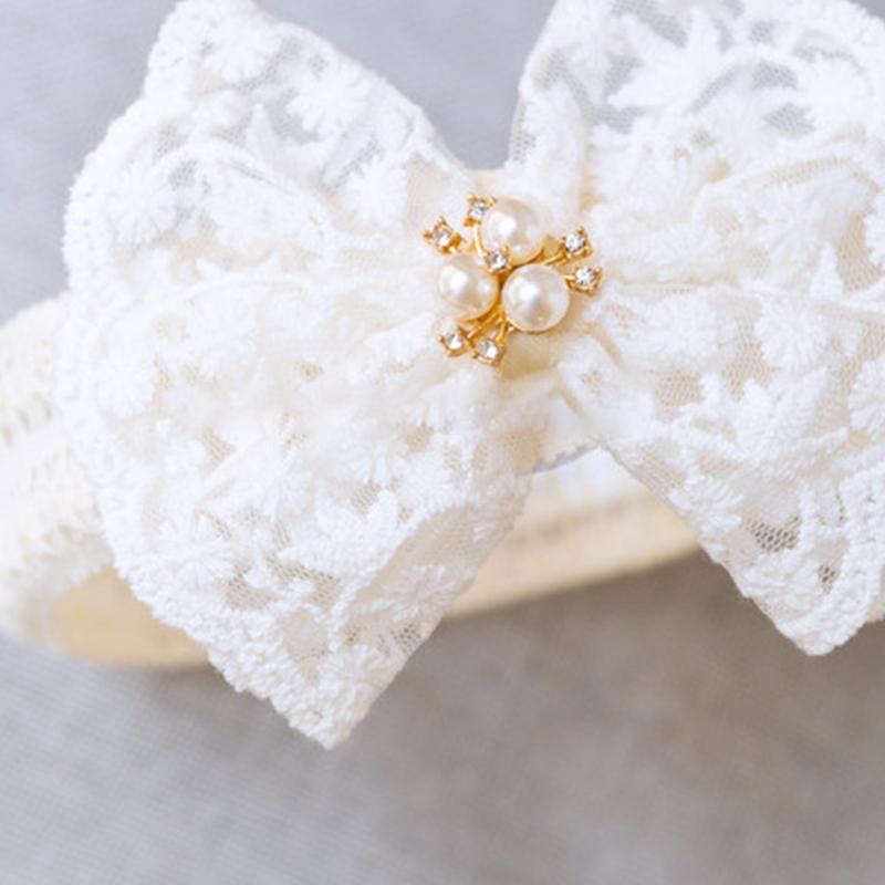 Großes Schleifen-Stirnband für Baby-Mädchen Spitzen-Schleife Haarband Elegantes Breites Stirnband Foto Haaraccessoires Dehnbarer Kopfschmuck