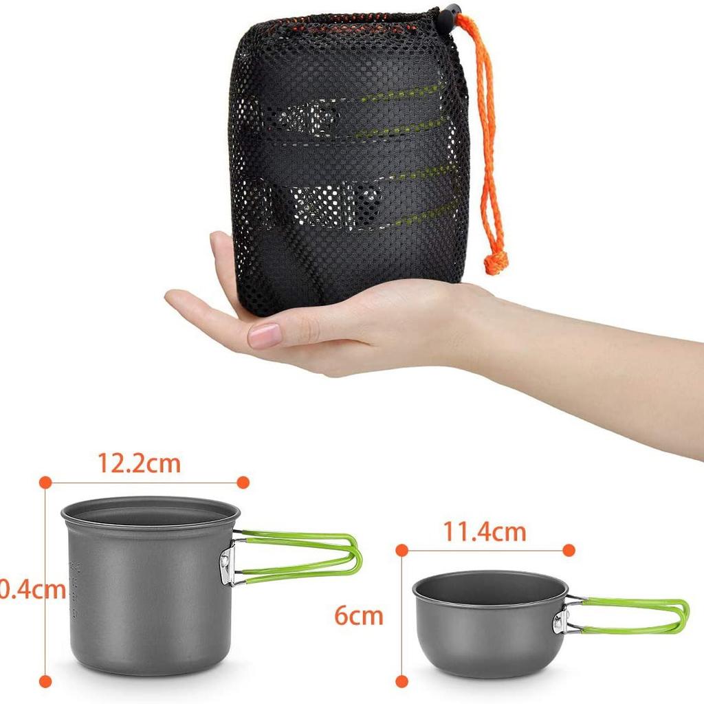 Shipping Cost USD2.5 Per Set Hot Selling Lightweight Aluminum Kitchen Cookware Set for Outdoor 3PCS Camping Cookware Set