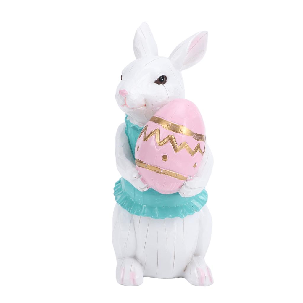 Easter Bunny Decoration Resin Figurine Statue Cute Easter Rabbit Ornament for Home Holiday Gift Style B