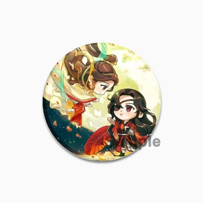 32/44/58mm Heaven Official's Blessing Anstecker Huacheng Xie Lian Anime Broschen Handgemachte Niedliche Emaille-Pins für Kragen Kleidung Schmuck 44/58mm