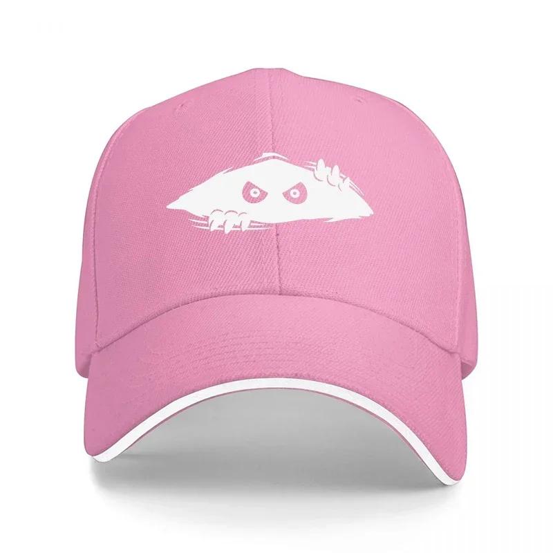 Peeking Ghost Face Baseball Cap Black And White Design Adjustable Hat For Men And Women Fashion Statement Accessory