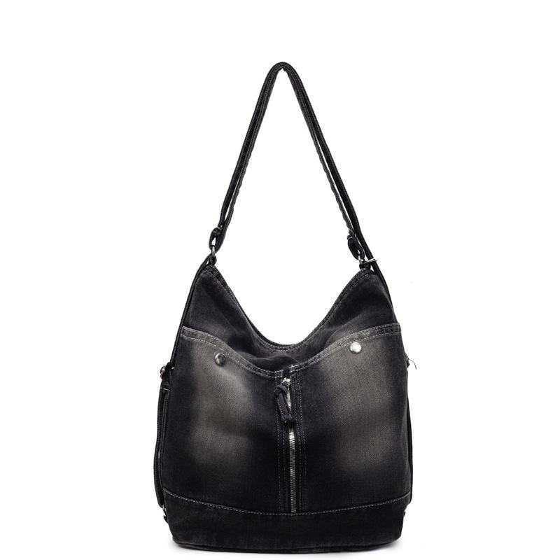 Denim Bag Casual Women's Bag Large-capacity Retro Tote Bag Soft Bag Fashionable Single-shoulder Crossbody Bag