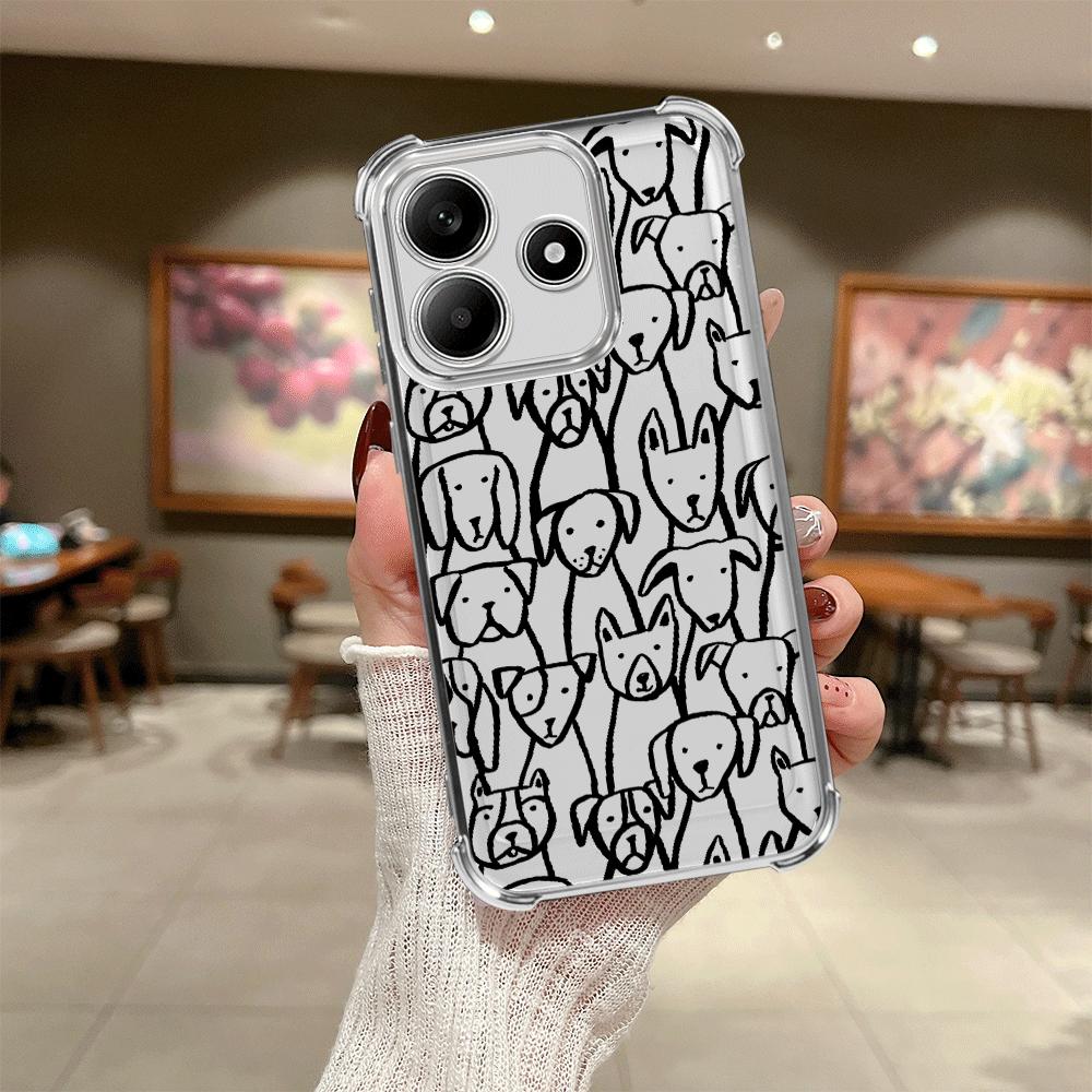 Case for Redmi Note 14 Pro Plus 12 11s A3 A5 9 Pro 11 Note 13 K80 10 Lite 13C Phone Cover Cartoon Wolf Dog