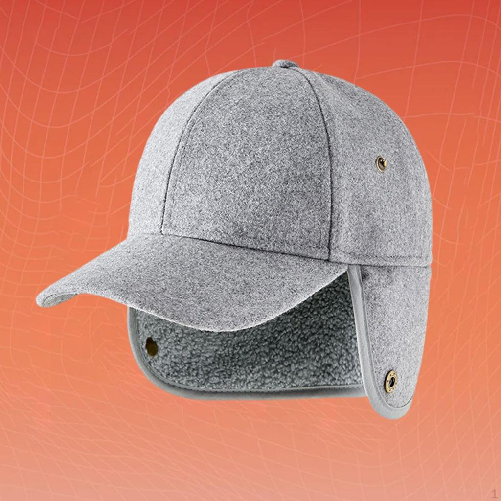 Mens Winter Fleece Hat Basketball Cap for Backpacking Outdoor