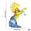 Crystal Horse Figurine 2026 Zodiac Horse Statue Home Desktop Bookshelf Office Ornament Horse Decor Feng Shui Bring Fortune