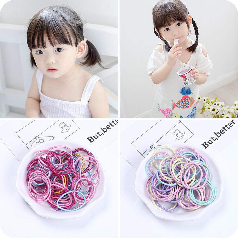 Spring sweet children's jewelry candy color tie hair rubber band girls do not hurt hair cute colored hair band