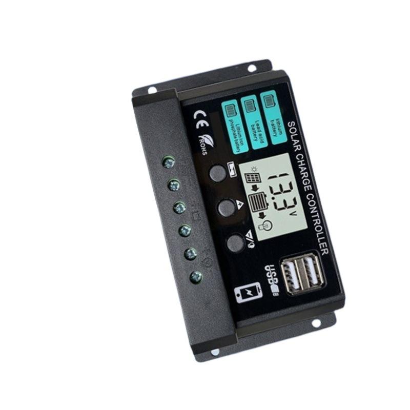 1Pcs Advanced 12V/24V Solar Controller With Lcd Display Multiple Protections Panel Charger Regulator With Load