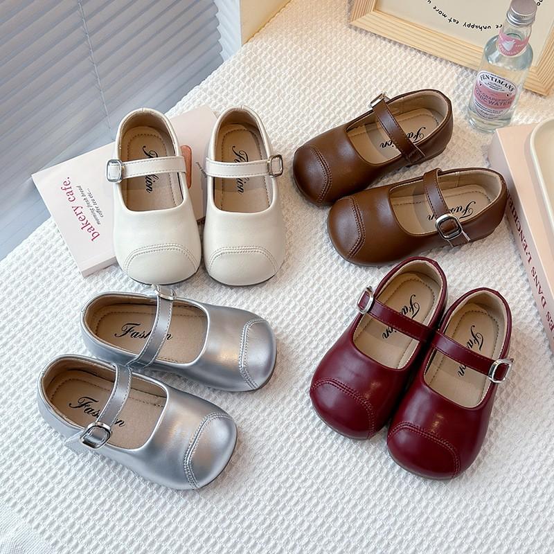 Girls Soft Sole Loafer Shoes 2026 Princess Style Slip-On Flat Dresses