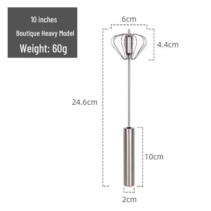 Stainless Steel Semi-Automatic Handheld Egg Mixer and Whipping Tool