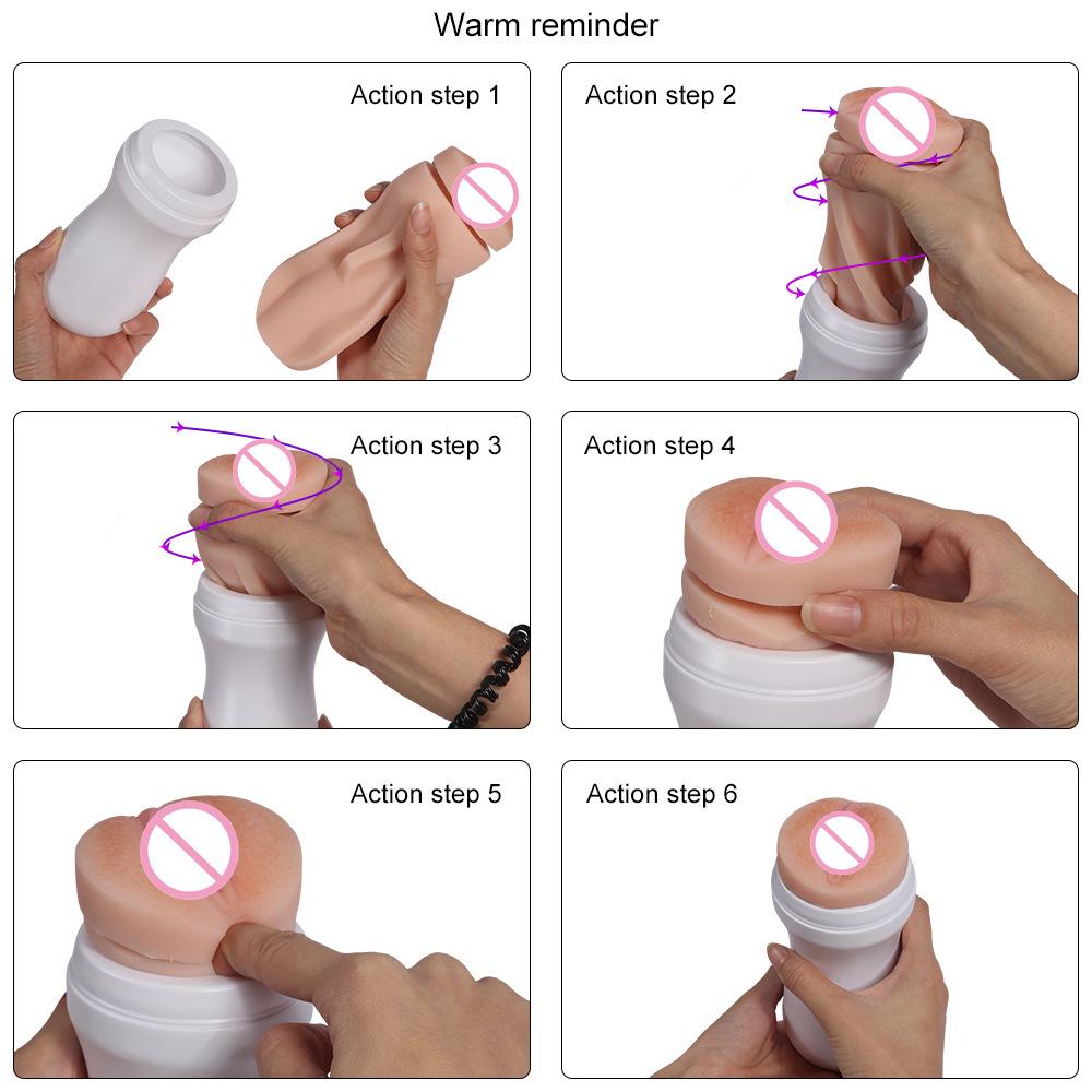 Men's Strong Suction Masturbator Cup with Textured Canal & Full Particle Simulation Channel for Enhanced Pleasure Experience