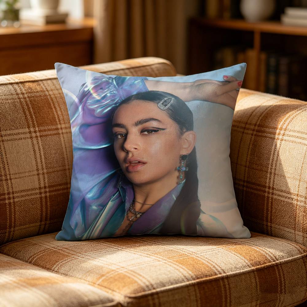 CCharli XCX Retro Pop Style Pillow Case Pattern Printed Pillowcase For Living Room Sofa Cushion Cover