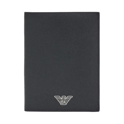 Emporio Armani Lodret Logo PU Kortindehaver Herre Accessories Sort EM003910AF13-805-UC001