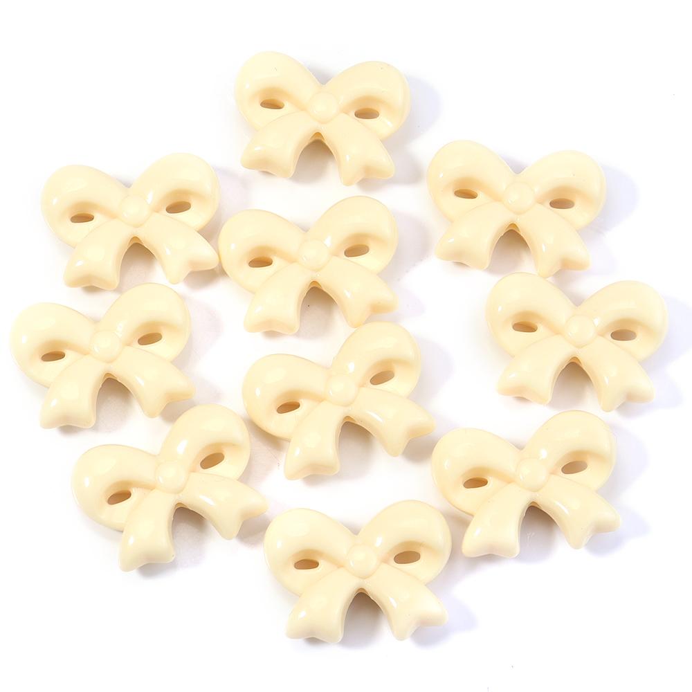 10pcs 23.5x31mm Acrylic Bow Beads Colorful Bowknot Loose Spacer Bead For Jewelry Making DIY Bracelet Phone Key Chain Accessories