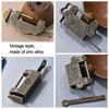 Zinc Alloy Vintage Lock Mini Bronze Lock Decorative Padlock  Wooden Box