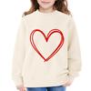 Girl's Sweatshirt, Long Sleeve, Neck Pullover, Cute Loose Neck Sweatshirt