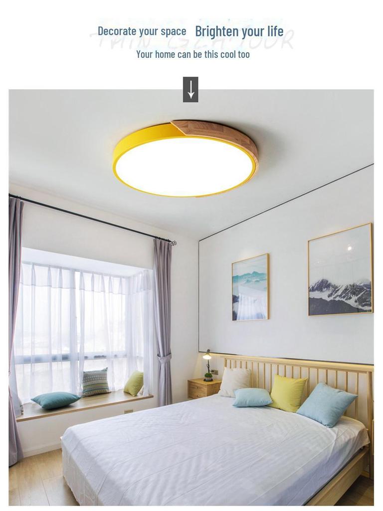 Customized Nordic Macaron LED Ceiling Lamp for Children's Bedroom