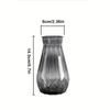 Black Transparent Plastic Vase Classic Rectangular Tall Short Vase Set for Wedding,Banquet,Dinner Party Centerpieces,Table Decor