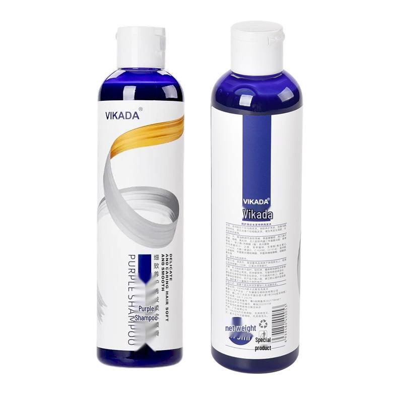 Purple Shampoo for Ash-Blonde Hair Care After Bleaching to White Gold