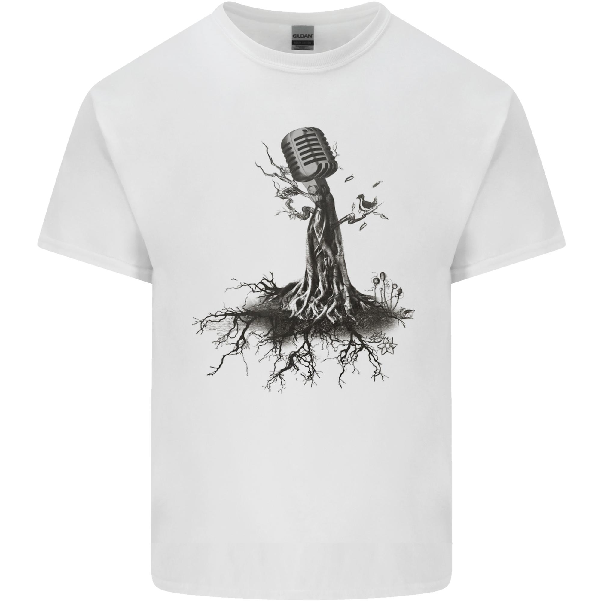Microphone Tree Music Singing Singer Unisexs Light Cotton TShirt S