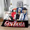 GINTAMA Cartoon Printed blankets Picnic blanket Warm Flannel blankets Home bed linings blankets for beds Birthday Gift