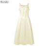 ZANZEA Women Casual U-Neck Summer Sleeveless A-line Dress