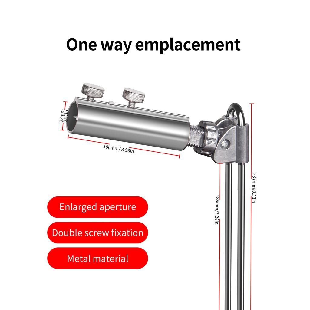 Stainless Steel Fishing Rod Holder 180° Adjustment Fishing Bracket Multifunctional Fishing Supply Ground Insert Holder