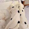 Women Coral Fleece Bathrobe Hooded Flannel Robe Set Thick Warm Loungewear Fall Winter