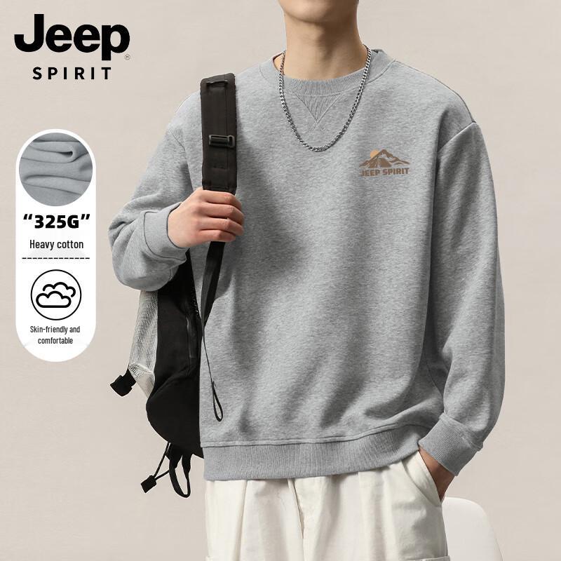 JEEP SPIRIT Men's Loose Fit Graphic Print Sweatshirt