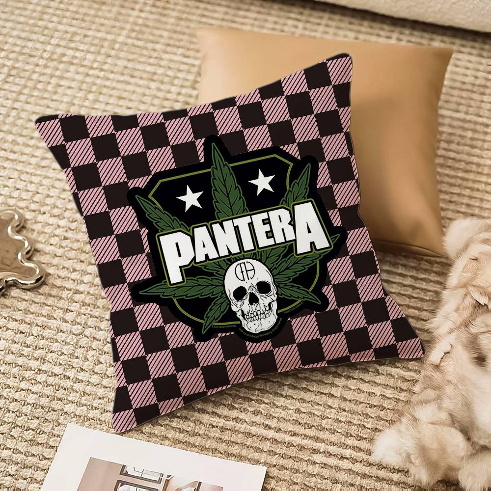 

P-pant-tera Pillow Case Anti-dustmite Invisible zipper Sofa Bed 12x12Inch