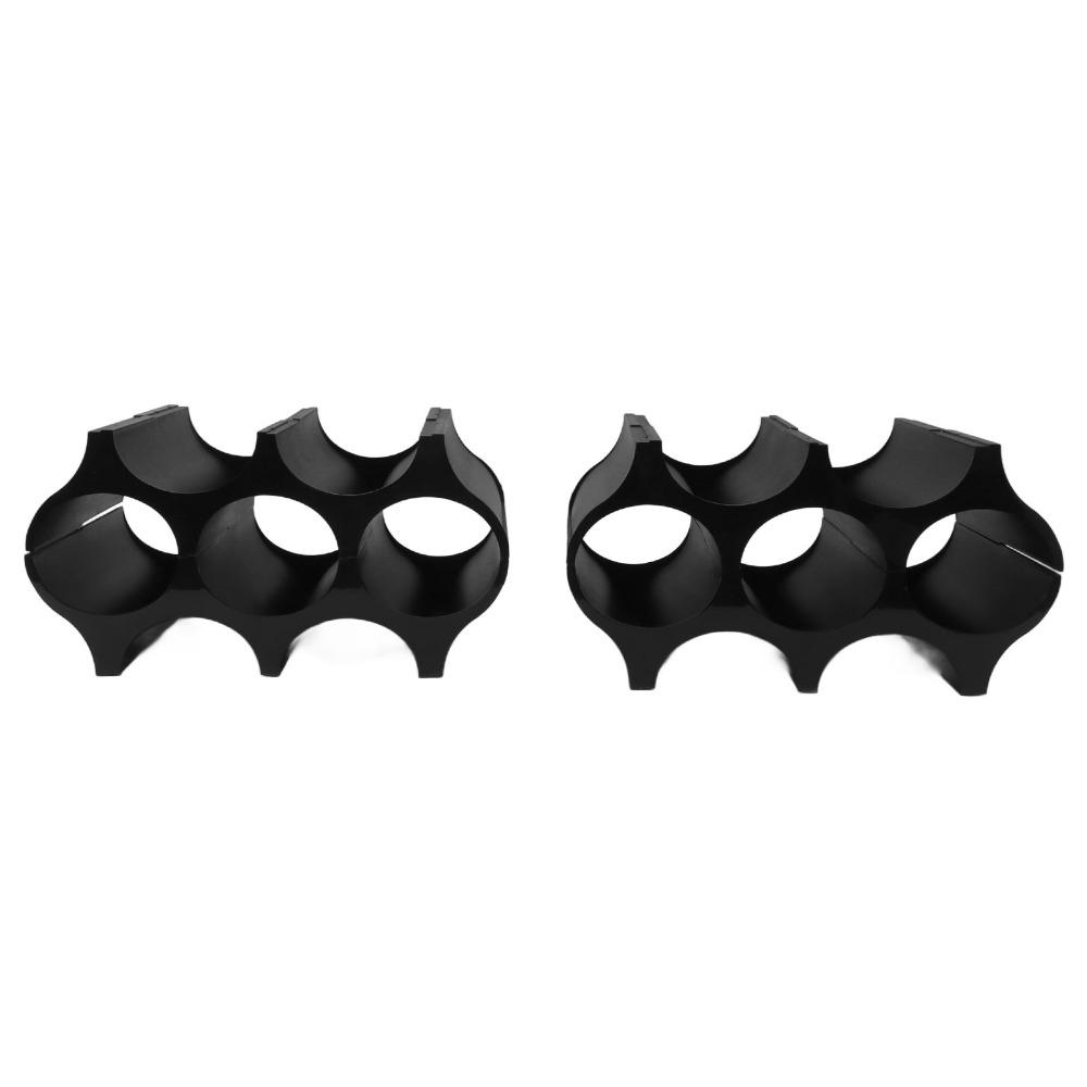 4pcs Anti-Slip Base Red Wine Bottle Holder Black Wine Bottle Organizer Kitchen Storage