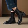 Krazing Pot Microfiber Winter Round Toe Modern Platform Size 33 Boots Size 43 Women Fashion Stretch Ankle Boots