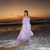 2025 Trendy Women's Off-the-Shoulder Backless Sleeveless Halter Neck Dress with Ruffled Fluffy Skirt