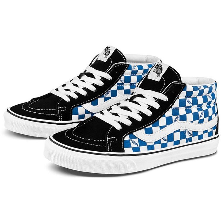 Vans Sk8-mid Checkerboard Blue/White Men's VN0A3MV85I5