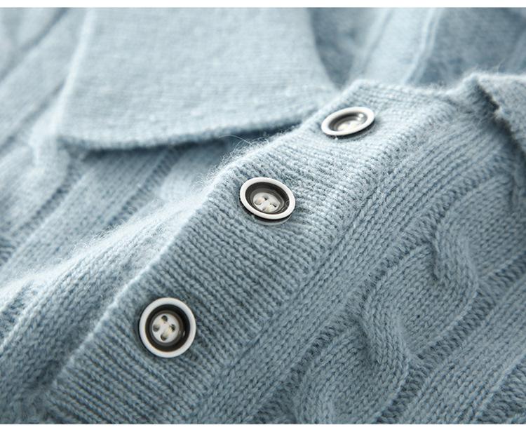 Women's Retro Slim-Fit Cable Knit Polo Top - Spring/Summer 2026 Collection