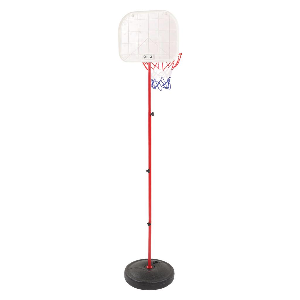Adjustable Height Basketball Stand Iron Pole Red White Plastic Indoor Basketball Hoop for Sports