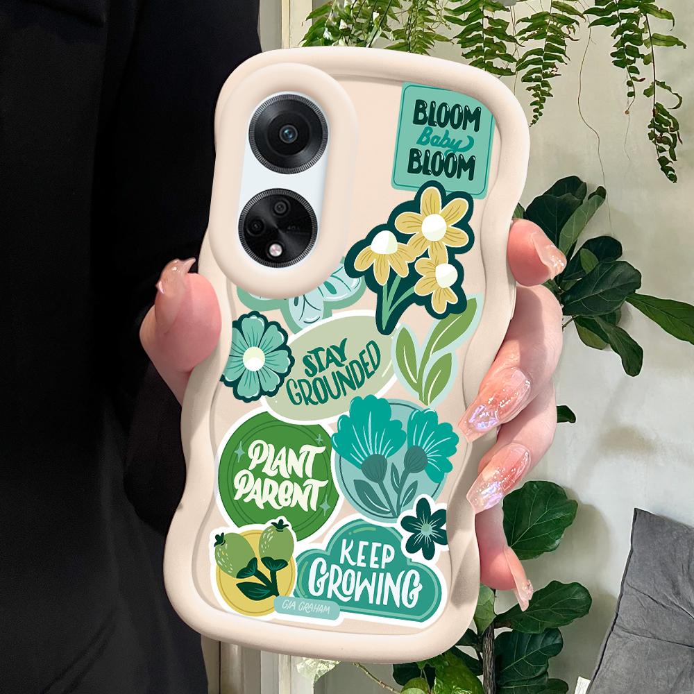 

Окрашенный узор Big Wave Edge Мягкий силиконовый материал Macaron чехол для телефона противоударный защитный резиновый чехол для OPPO Reno Realme Realme P1 Pro 5G белый