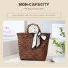 PP Shoulder Bags Bamboo handle Crochet Bag Fashion Shopping Tote Bags  Women