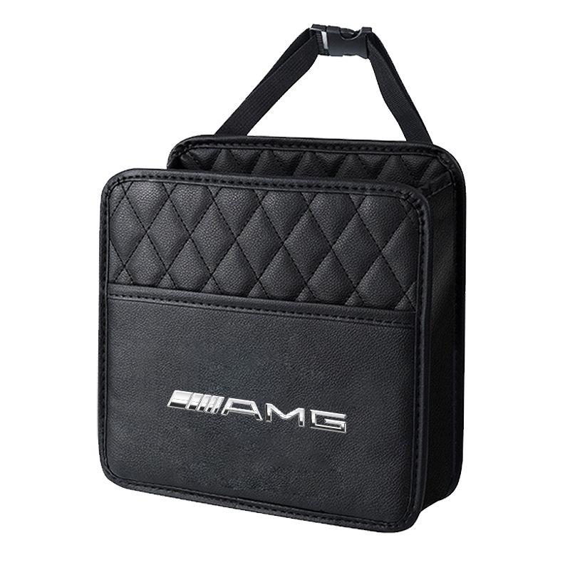 Car Storage Bag Multi-function Seat Back Storage Pocket Suspension For Mercedes Benz AMG W212 W205 W246 W177 W176 W213 GLC GLE GLS ML Welcome Laser