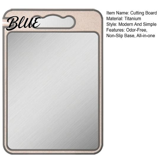 Non-porous Cutting Board Titanium with Built-In Knife Sharpener Garlic Grater & Juice Eco-friendly Groove Double-Sided Chopping Board Rust-Proof