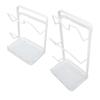 Pot Lid Rack No Drilling Wall Mounted Pot Lid Rack Waterproof Rustproof Carbon Steel Pot Cover Holde