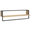 6 Piece Wall Shelf Set with Bars Sonoma Oak Wood Based Material
