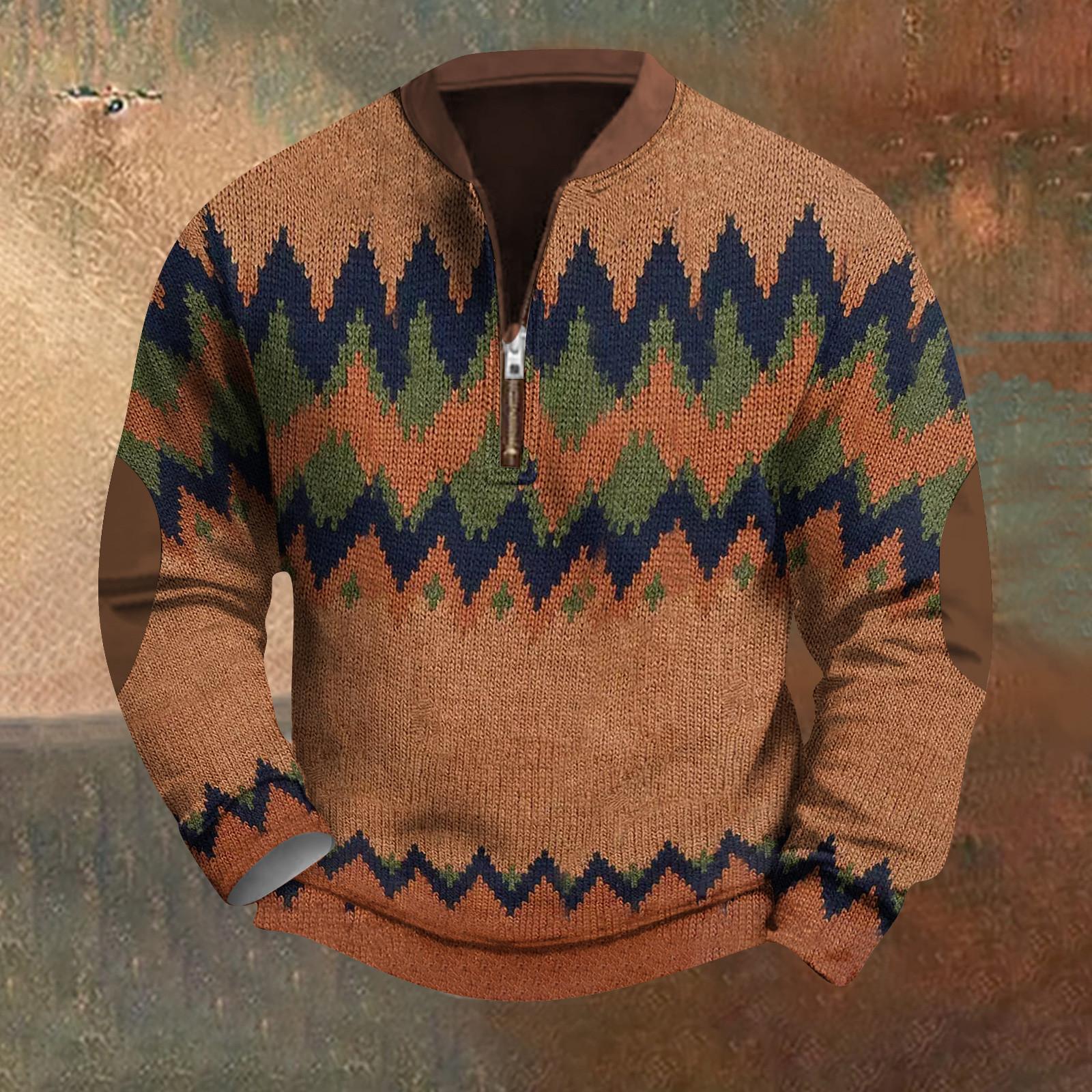 

Мужская повседневная толстовка в стиле ретро с градиентным принтом XXXXL коричневый