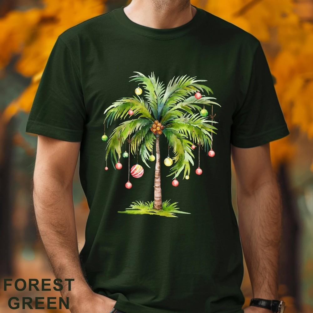 

Christmas Palm Tree Shirt, Christmas Tree Tee, Tropical Palm Christmas, 203733 4XL