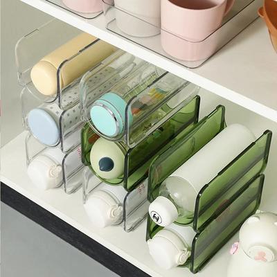 Water Cup Organizer Refrigerator Wine Beverage Storage Rack Stackable Acrylic Drink Mug Bottle Container Holder Kitchen Tools