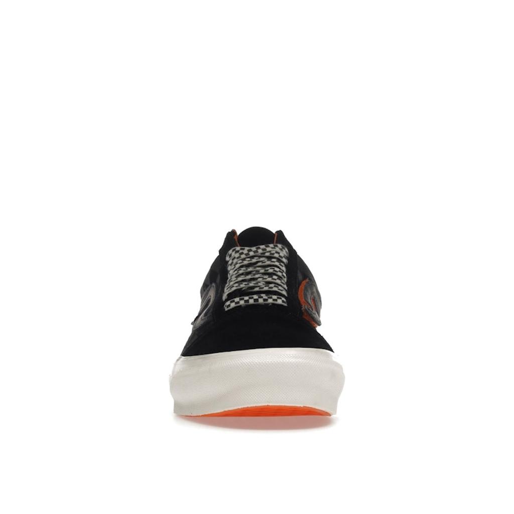 Vans Porter-Yoshida & Co. X OG Old Skool LX Floral Checkerboard - Black Unisex Sneakers Orange VN0A4P3XXG5