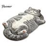 Pet Themed Home Decor Realistic 3D Sleeping Cat Plush Rug, Soft Imitation Cashmere Bath Rug Absorbent Floor Mat, Non-slip Decorative Carpet