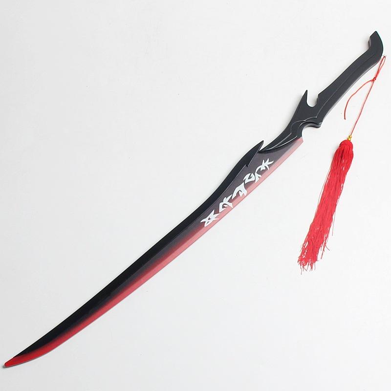 40inch Yasuo Katana Animation League of Legends Sword Costume Play Yone Wood Material Ninja Knife Real Dimension Japanese Katana Samurai Sabre Present