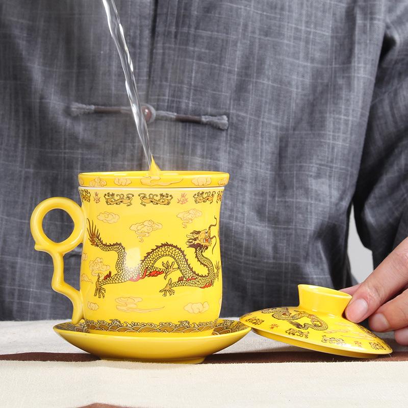 Baili Kiln Ceramic Tea Master Tasting Cup Set - Four-Piece Personal Office Teacups
