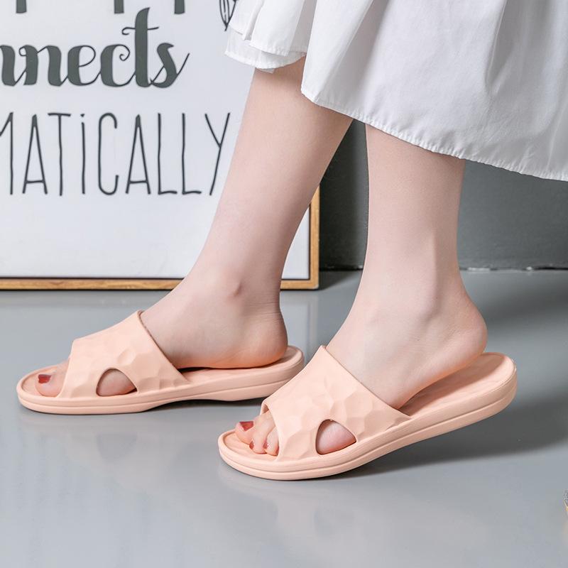 Slippers home summer Japanese style non-slip couple water cube slippers home bathroom bath slippers bacteriostatic slippers