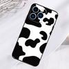 White Black Cow Print Phone Case For iPhone 17 Air 16 15 14 13 11 12 Pro Max Plus 12 13 Mini 16e 17 Pro Max Cover